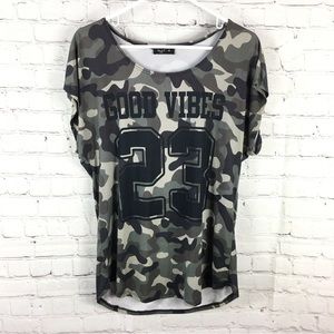 Love J USA Camo short sleeve shirt juniors XL